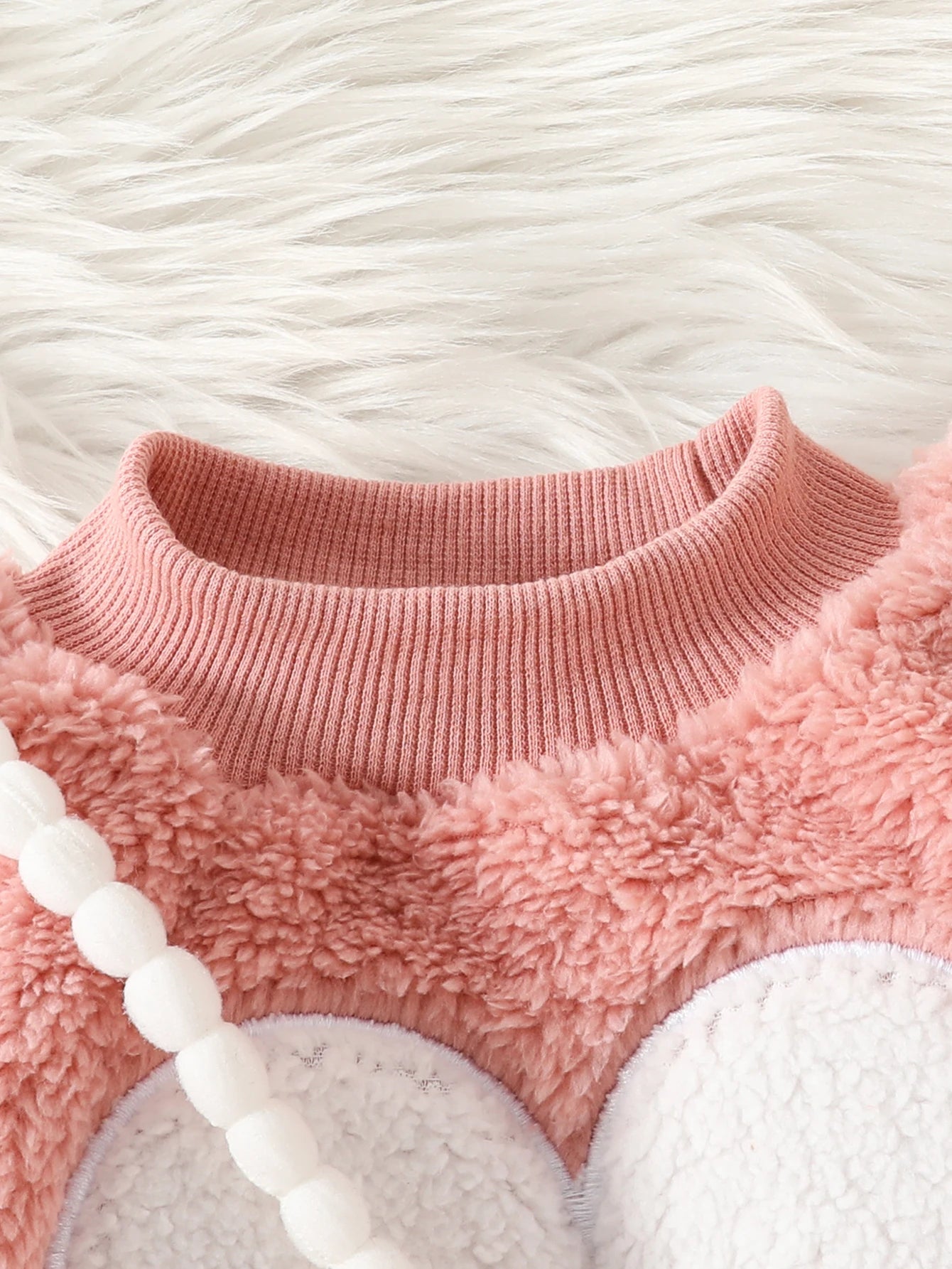 Baby Girl 3-Piece Outfit – Fuzzy Heart Set