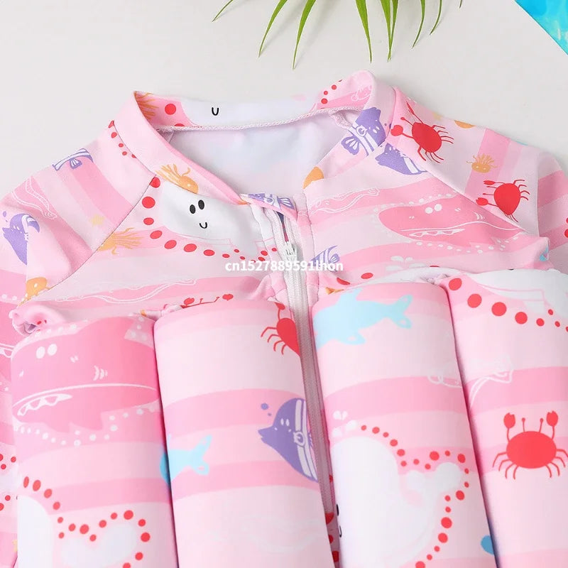 Children's Buoyancy Swimsuit - Cartoon Print - image 4