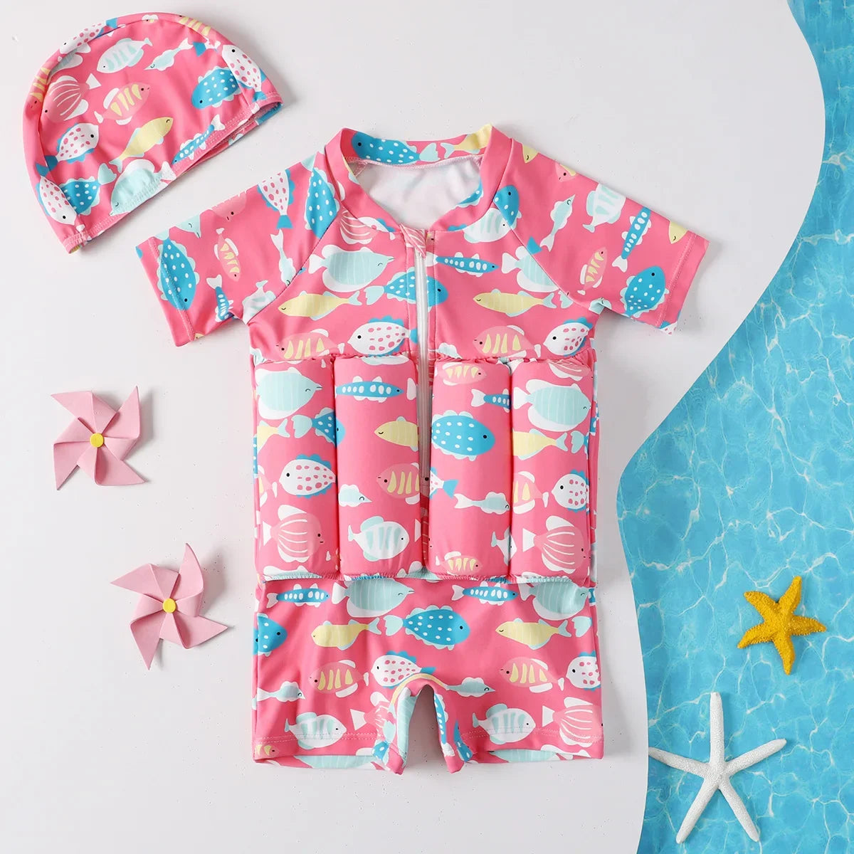 Children's Buoyancy Swimsuit - Cartoon Print - image 13