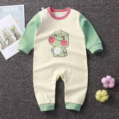 Baby Cotton One-Piece Jumpsuit Solid Color - image 8