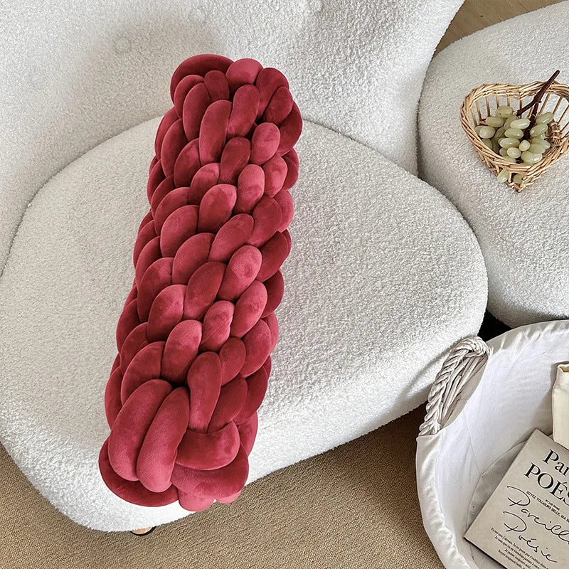 Soft Twisted Knot Nursery Cushion - CozyKnot™