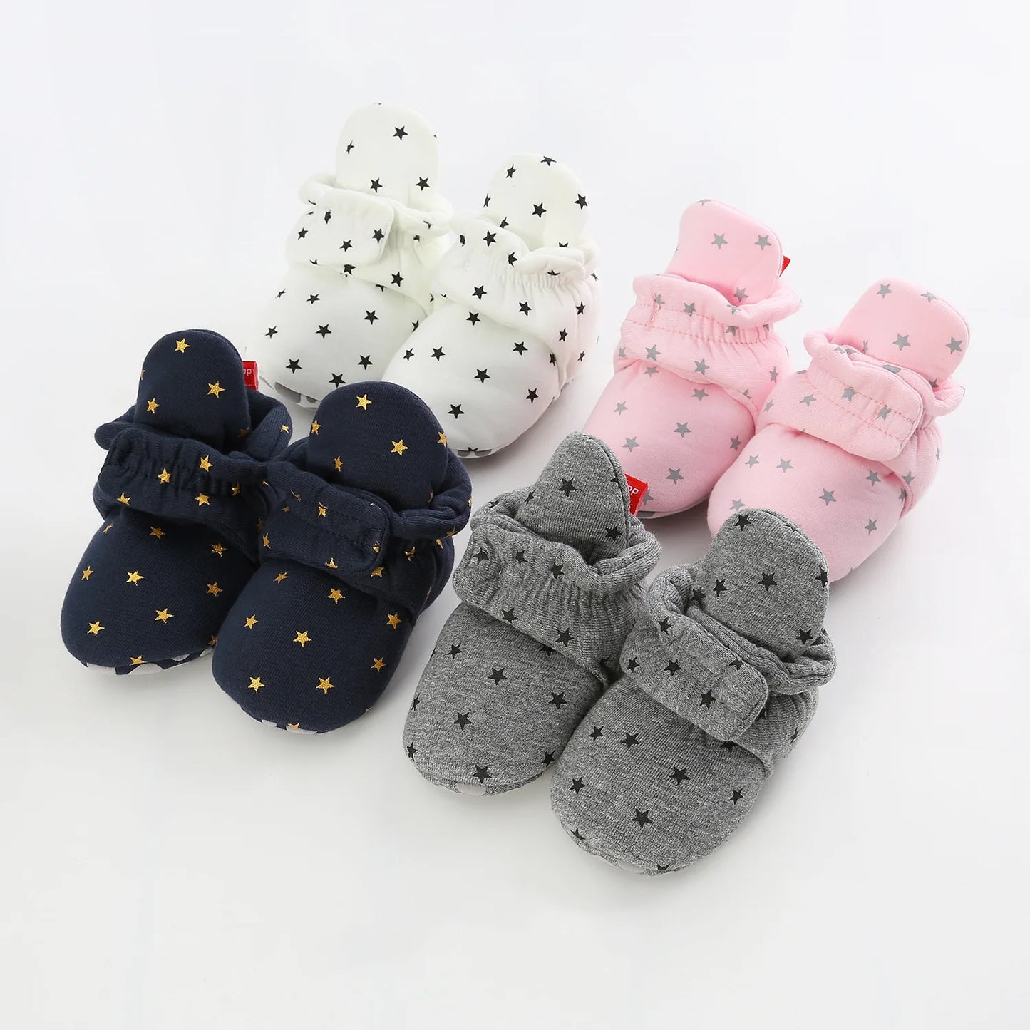 Baby First Walker Shoes – Soft Anti-Slip Star Booties