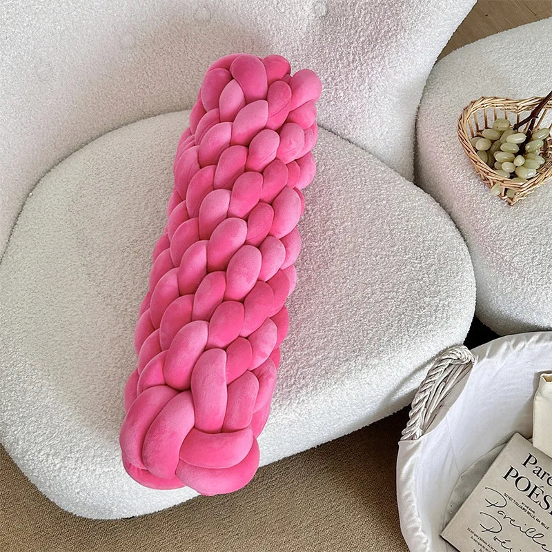 Soft Twisted Knot Nursery Cushion - CozyKnot™