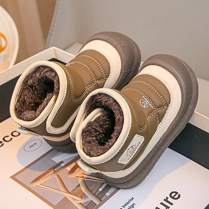 Kids Waterproof Winter Boots with Plush Lining - Warm, Non-Slip & Easy Fasten
