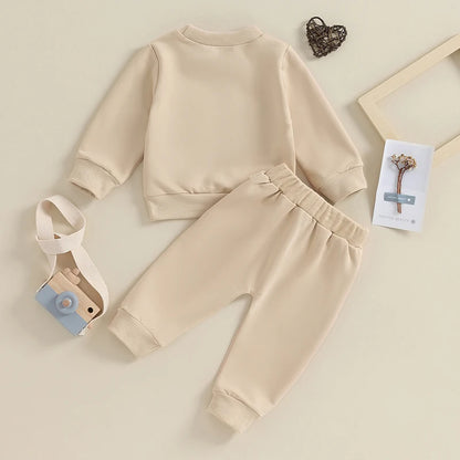 Baby Boy Crewneck Sweatshirt Set – Fall Outfit 0-3Y