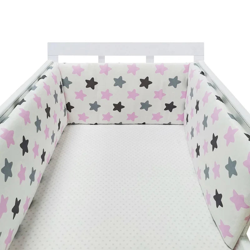 Infant cot bed cushion barrier colour option for supervised nursery use
