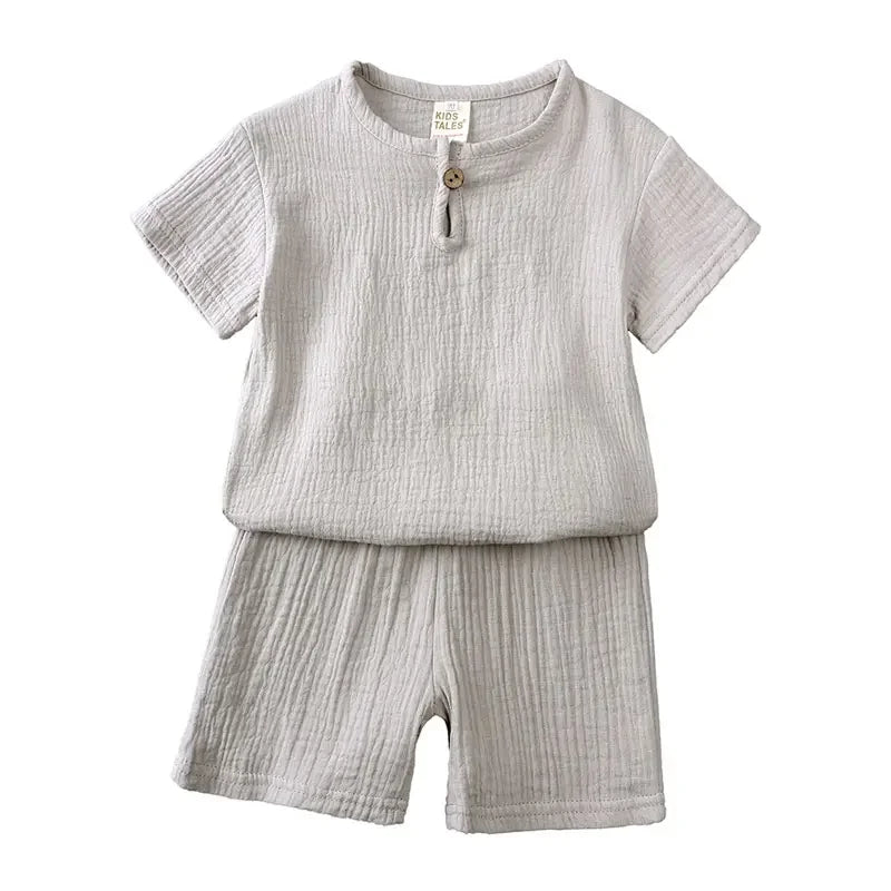 Kids Cotton Linen Set – Breathable Summer Outfit - image 7