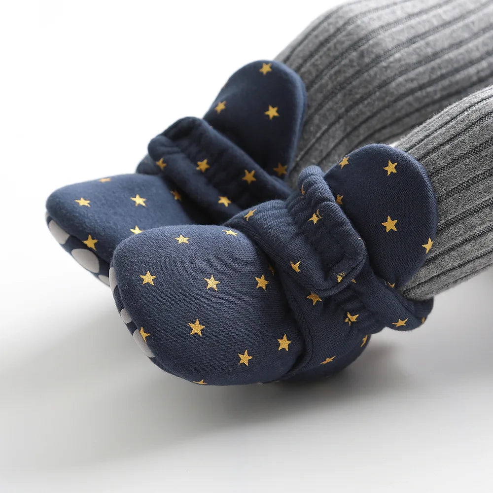 Baby First Walker Shoes – Soft Anti-Slip Star Booties