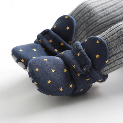 Baby First Walker Shoes – Soft Anti-Slip Star Booties
