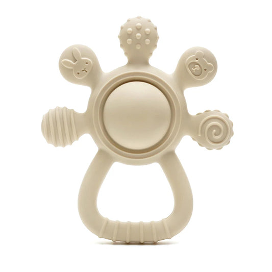 Baby Bunny Palm Rattle Teether – Safe Soothing Chew Toy - image 2