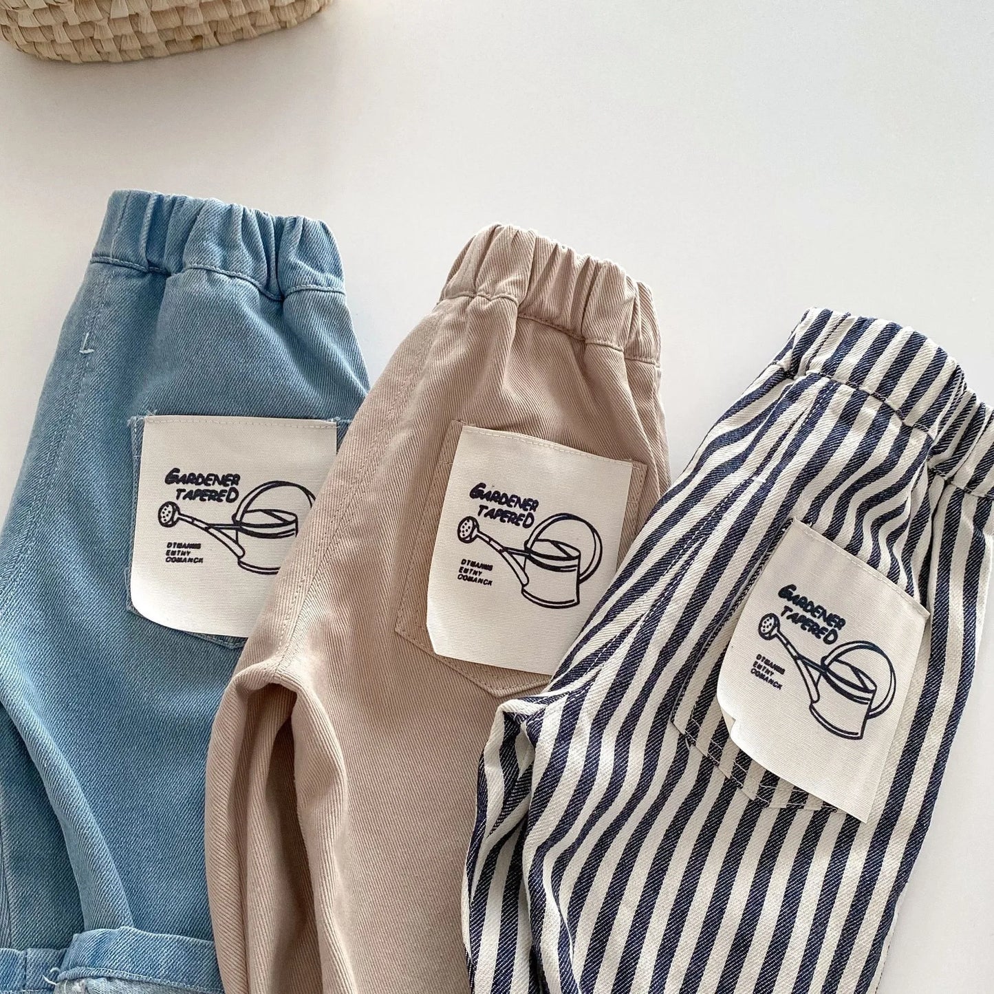 Denim Pants – Soft Striped Casual Trousers