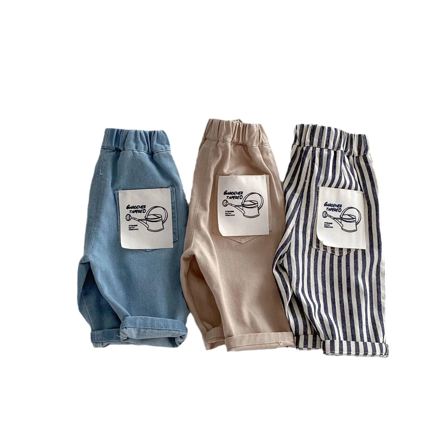 Denim Pants – Soft Striped Casual Trousers