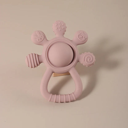 Baby Bunny Palm Rattle Teether – Safe Soothing Chew Toy - image 9