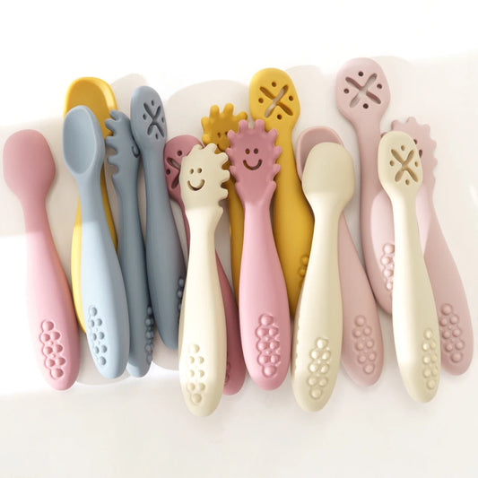 Baby Silicone Spoon Set for Safe Feeding and Weaning