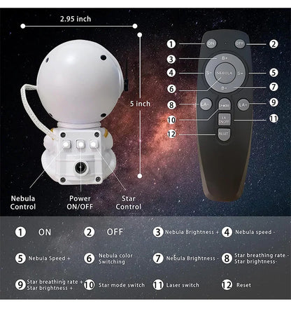 Astronaut Galaxy Star Projector Night-Light