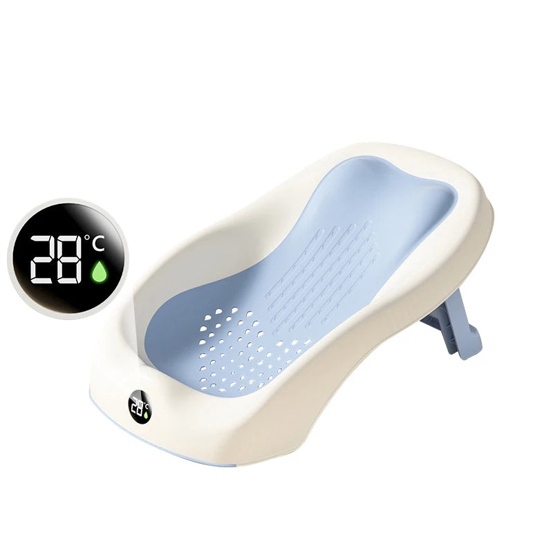 Folding Baby Bath Tub – Non-Slip Newborn Shower Support