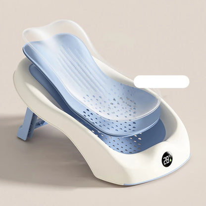 Folding Baby Bath Tub – Non-Slip Newborn Shower Support