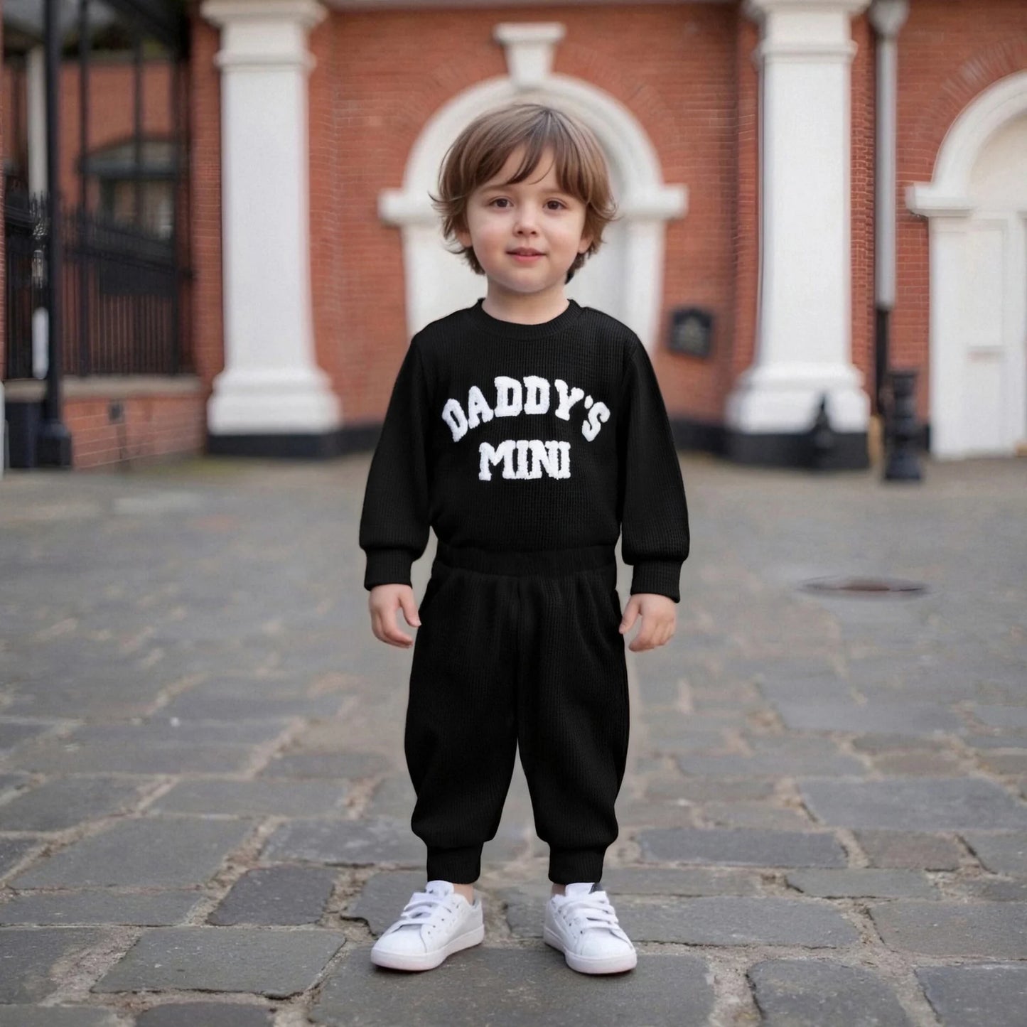 Daddy's Mini Waffle Bodysuit & Jogger Pants – Fall Fashion