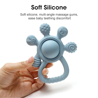 Baby Bunny Palm Rattle Teether – Safe Soothing Chew Toy - image 5
