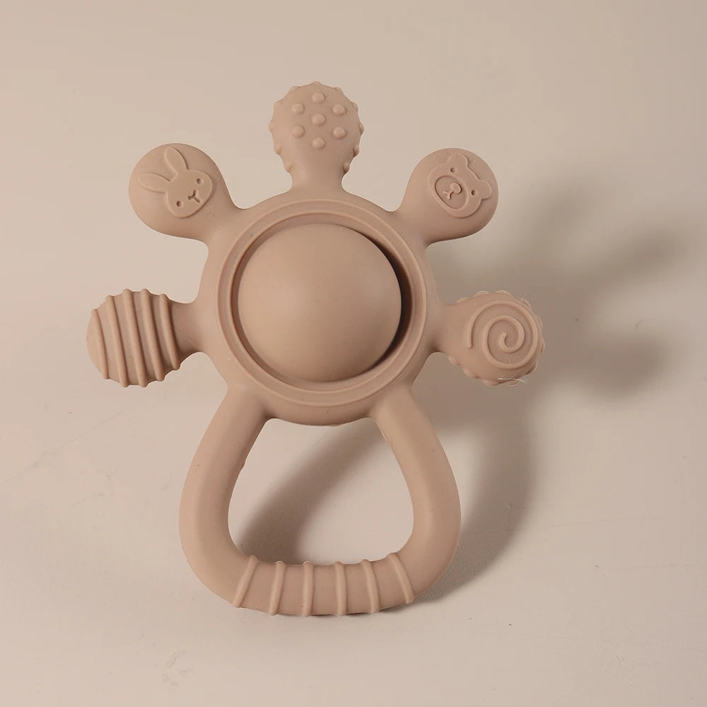 Baby Bunny Palm Rattle Teether – Safe Soothing Chew Toy - image 8