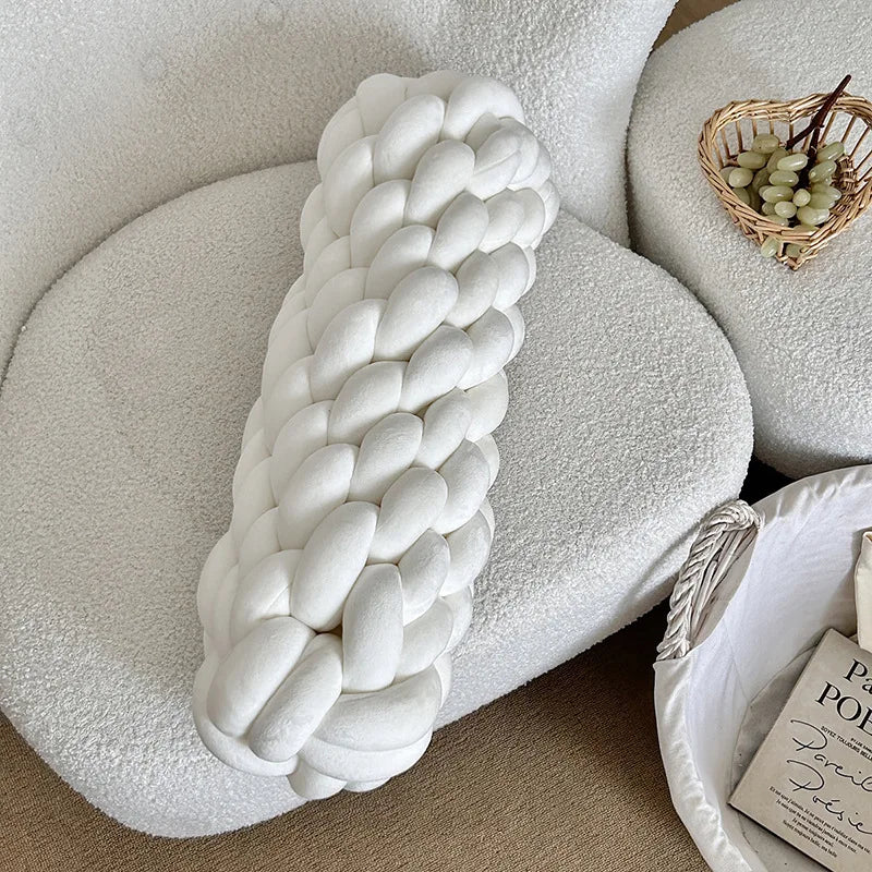 Soft Twisted Knot Nursery Cushion - CozyKnot™