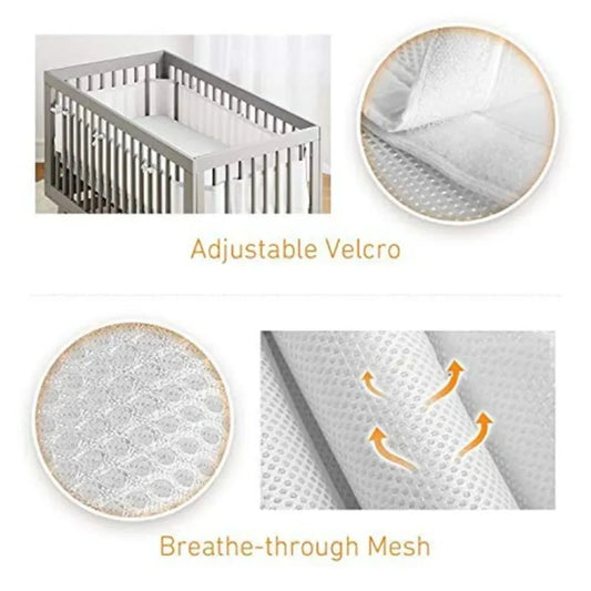 Multi-Colour Breathable Baby Crib Bumper - CozyGuard Air™