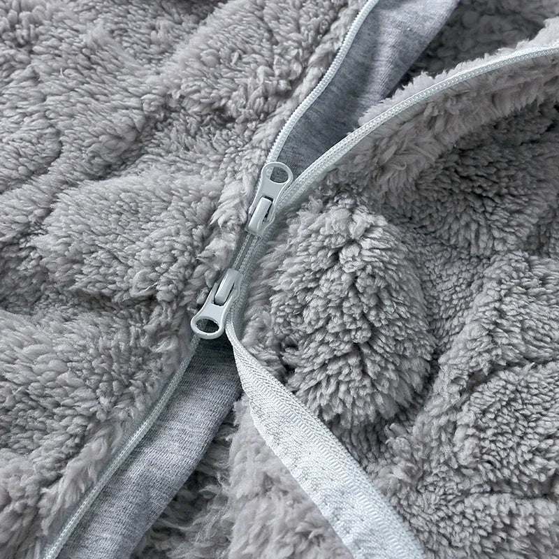 Baby Velvet Hooded Romper – Warm Cartoon Comfort