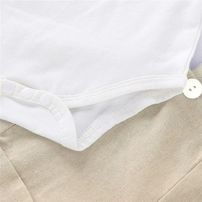 Newborn Boy Gentleman Bowtie Romper – Summer Set 0-24M