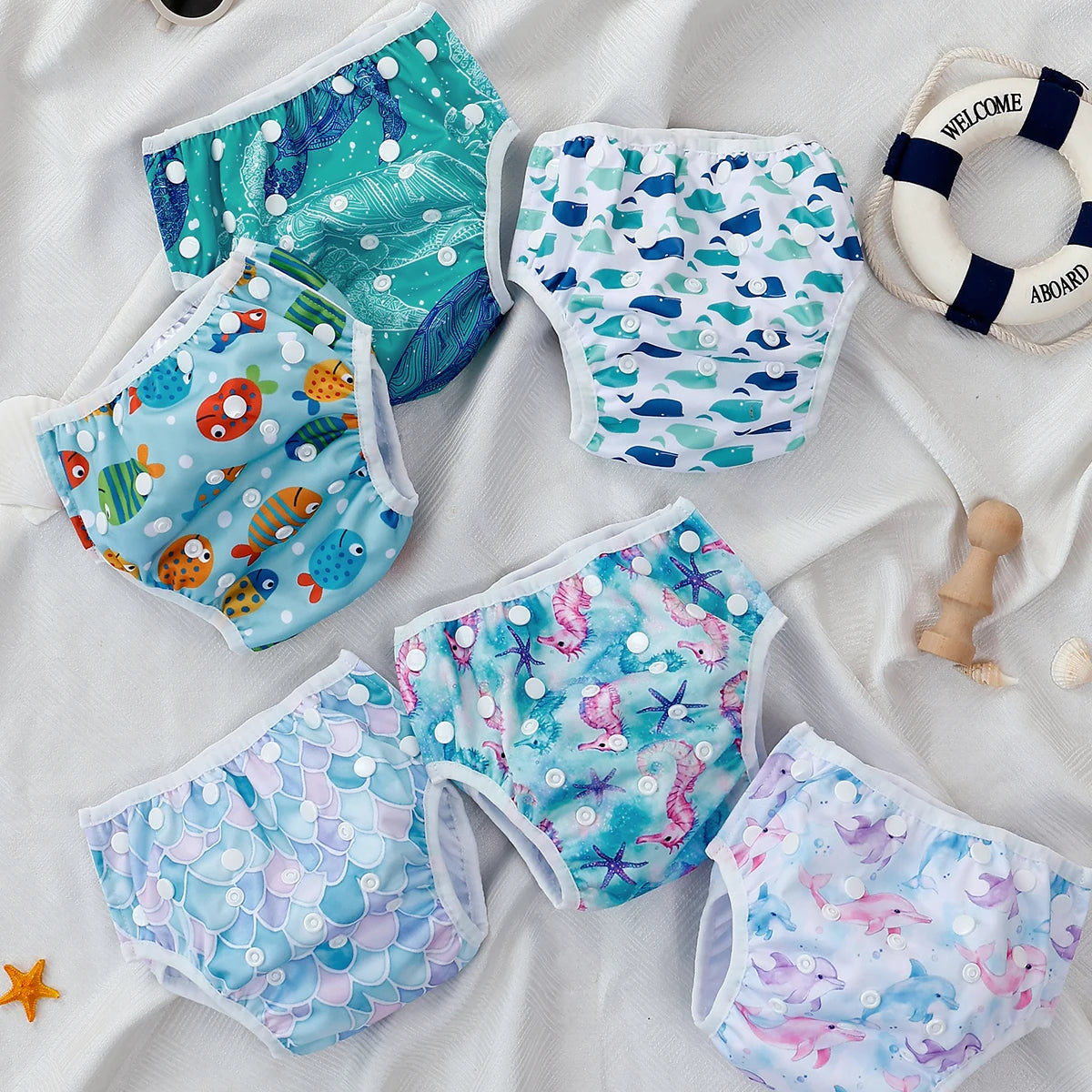 Baby Swim Diapers – Washable & Adjustable Fit