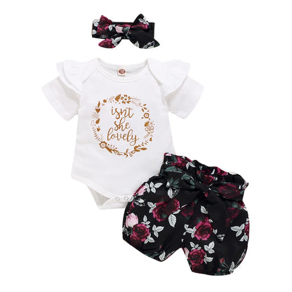 Baby Girl Summer Set – 3-Piece Outfit