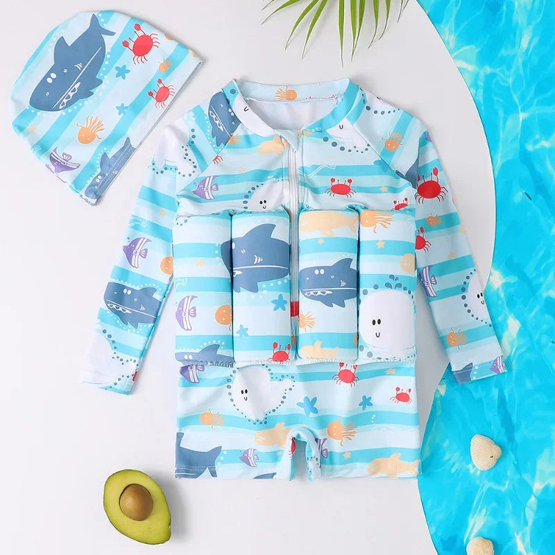 Children's Buoyancy Swimsuit - Cartoon Print - image 5