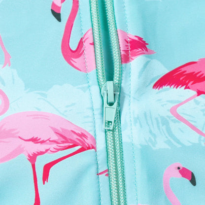 Girls Flamingo Swimsuit – Long Sleeve UV One-Piece