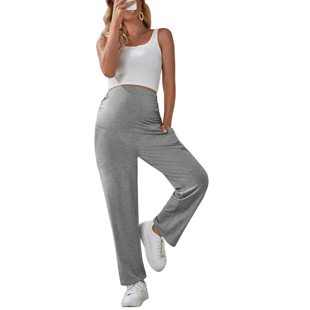 Maternity Wide Leg Pants – Over-Belly Comfort & Style