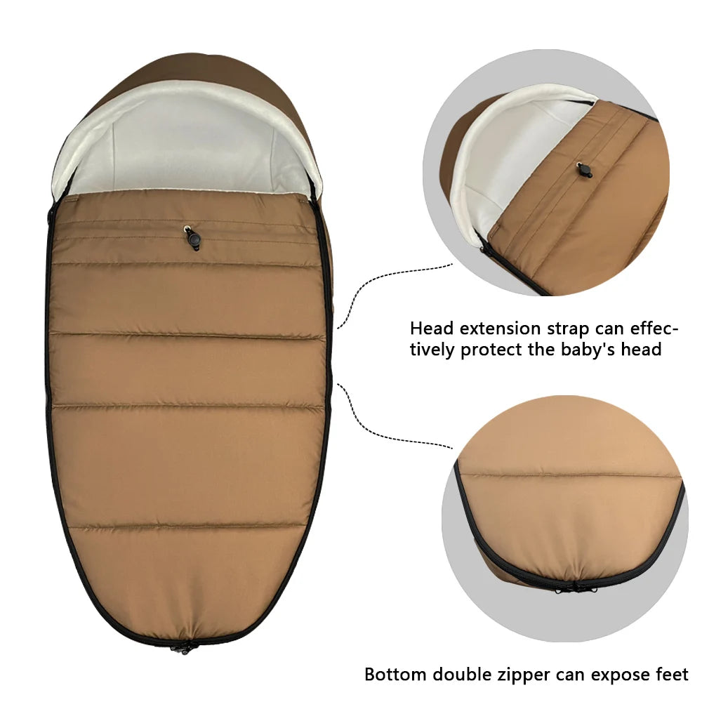 Universal Winter Baby Pram Footmuff - Warm, Waterproof Pushchair Sleeping Bag (0–2 Years)