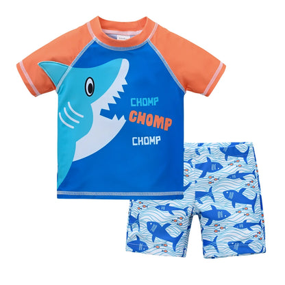 Boys 2-Piece Swimsuit Set – Cool Print 1–7 Years