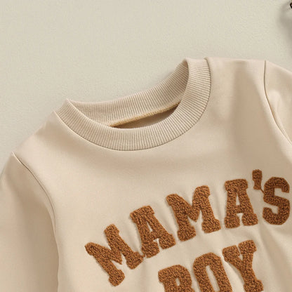 Baby Boy Crewneck Sweatshirt Set – Fall Outfit 0-3Y