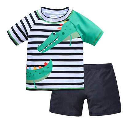 Boys 2-Piece Swimsuit Set – Cool Print 1–7 Years