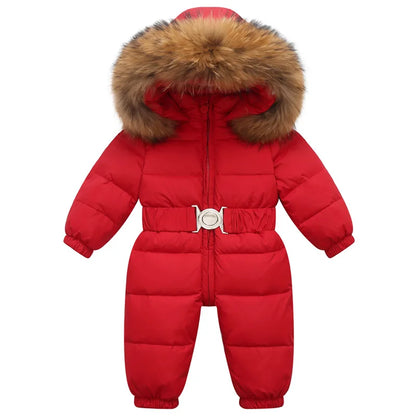 Kids Winter Waterproof Down Snowsuit