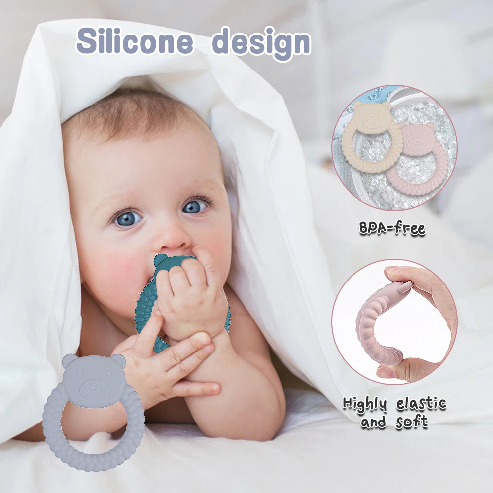 Baby Bear Teether BPA-Free – Gentle Gum Soothing Toy