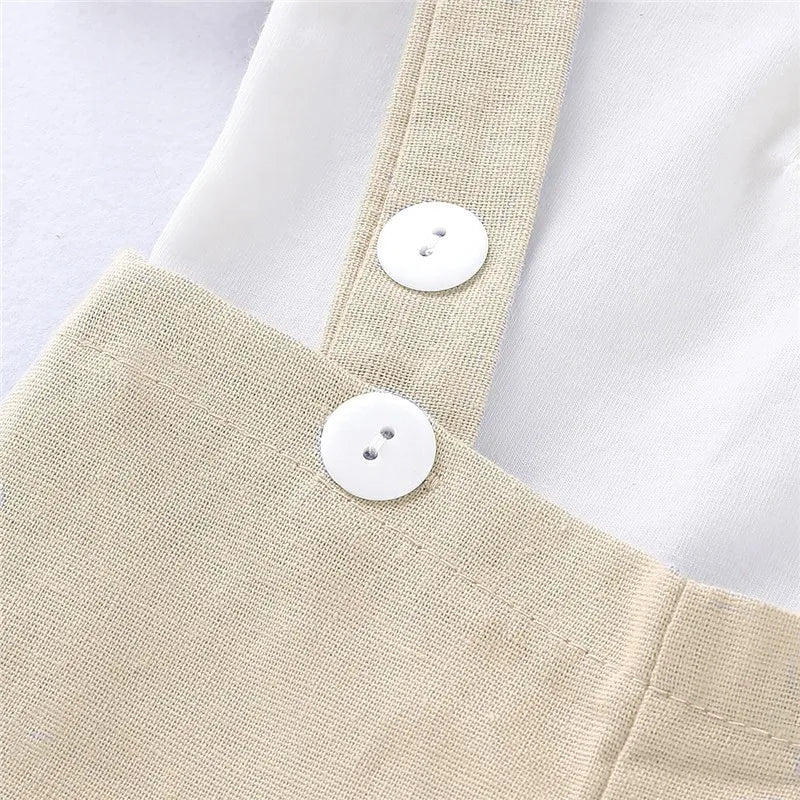 Newborn Boy Gentleman Bowtie Romper – Summer Set 0-24M