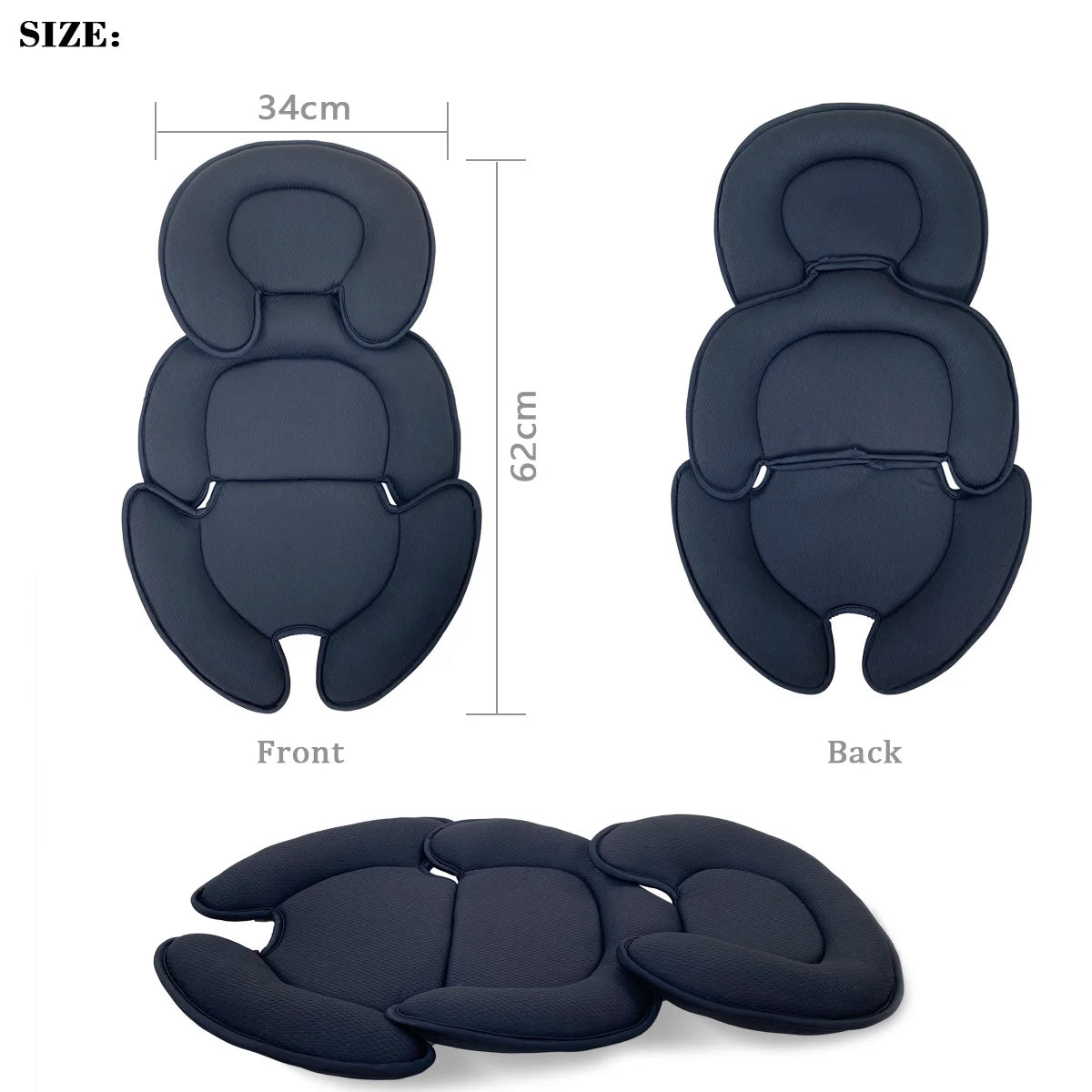 Baby Stroller Head Support Insert – Newborn Body Pillow - image 4