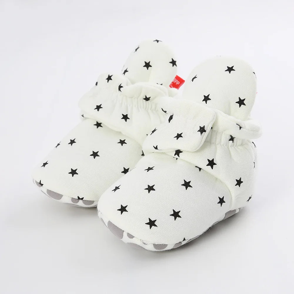 Baby First Walker Shoes – Soft Anti-Slip Star Booties