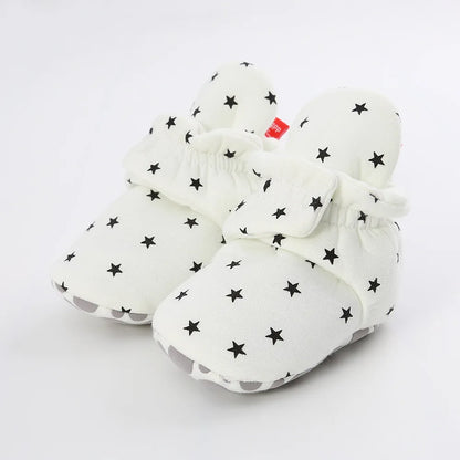Baby First Walker Shoes – Soft Anti-Slip Star Booties