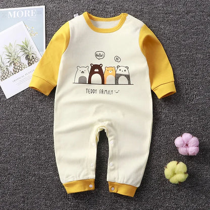 Baby Cotton One-Piece Jumpsuit Solid Color - image 4