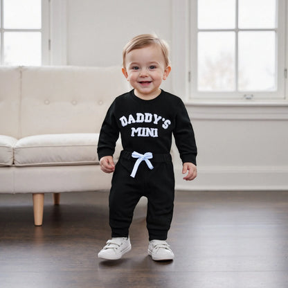 Daddy's Mini Waffle Bodysuit & Jogger Pants – Fall Fashion