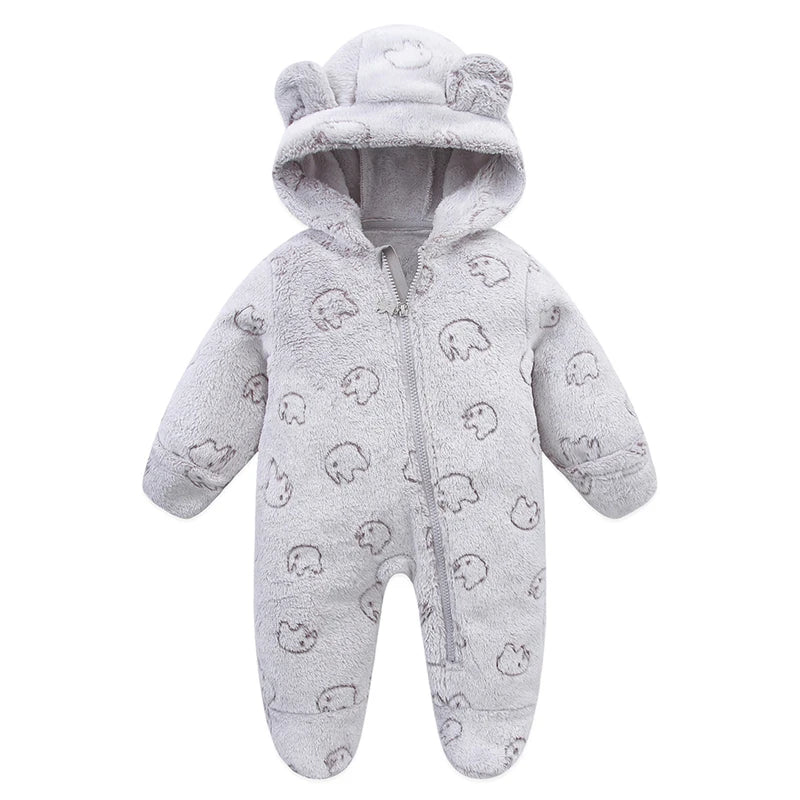 Newborn Flannel Jumpsuit – Warm Cartoon Romper - image 8