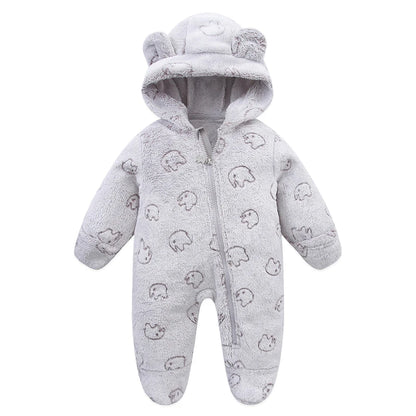 Newborn Flannel Jumpsuit – Warm Cartoon Romper - image 8
