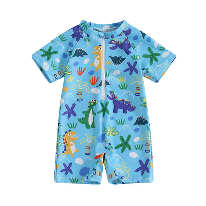 Baby Rash Guard – Shark Print Long Sleeve Zip Up