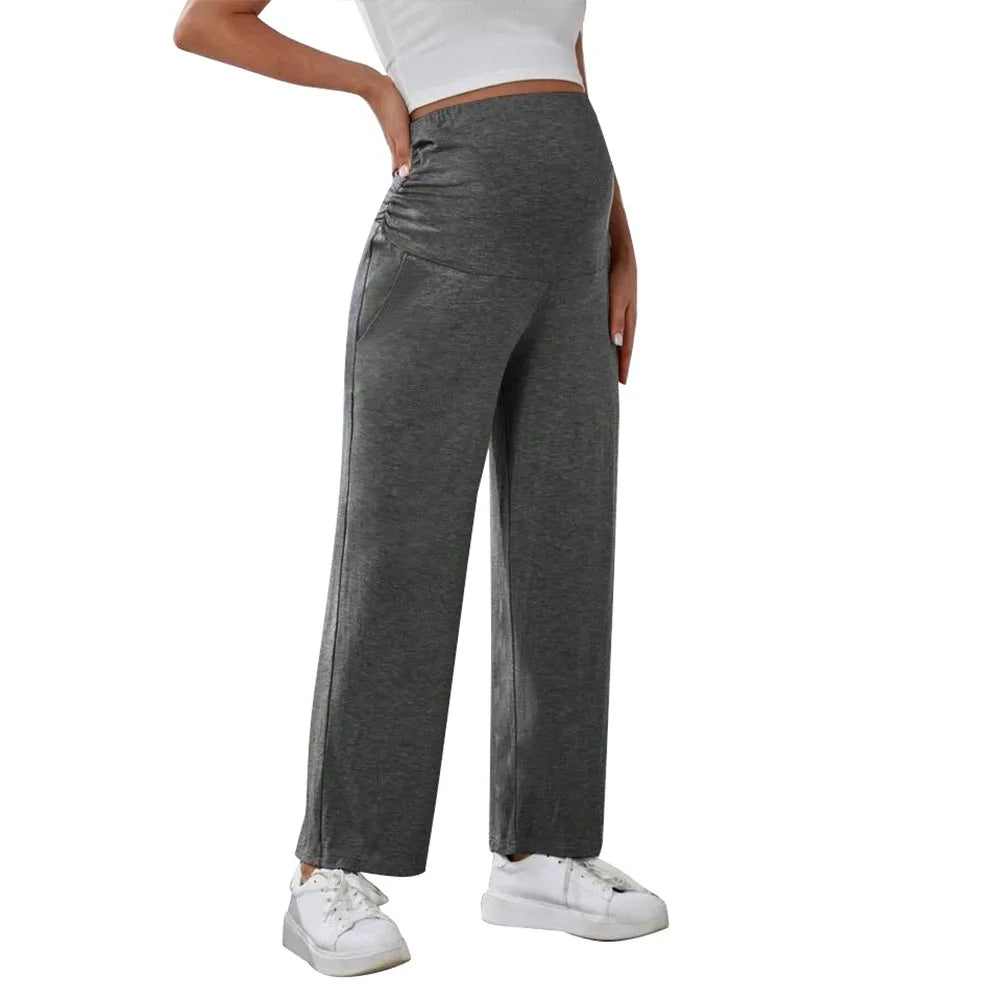 Maternity Wide Leg Pants – Over-Belly Comfort & Style