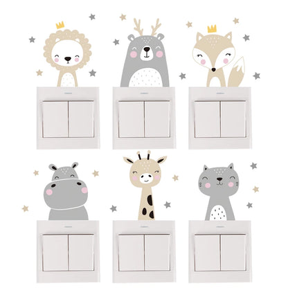 Cartoon Animals Switch Stickers